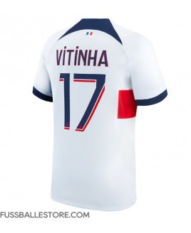 Günstige Paris Saint-Germain Vitinha Ferreira #17 Auswärtstrikot 2023-24 Kurzarm